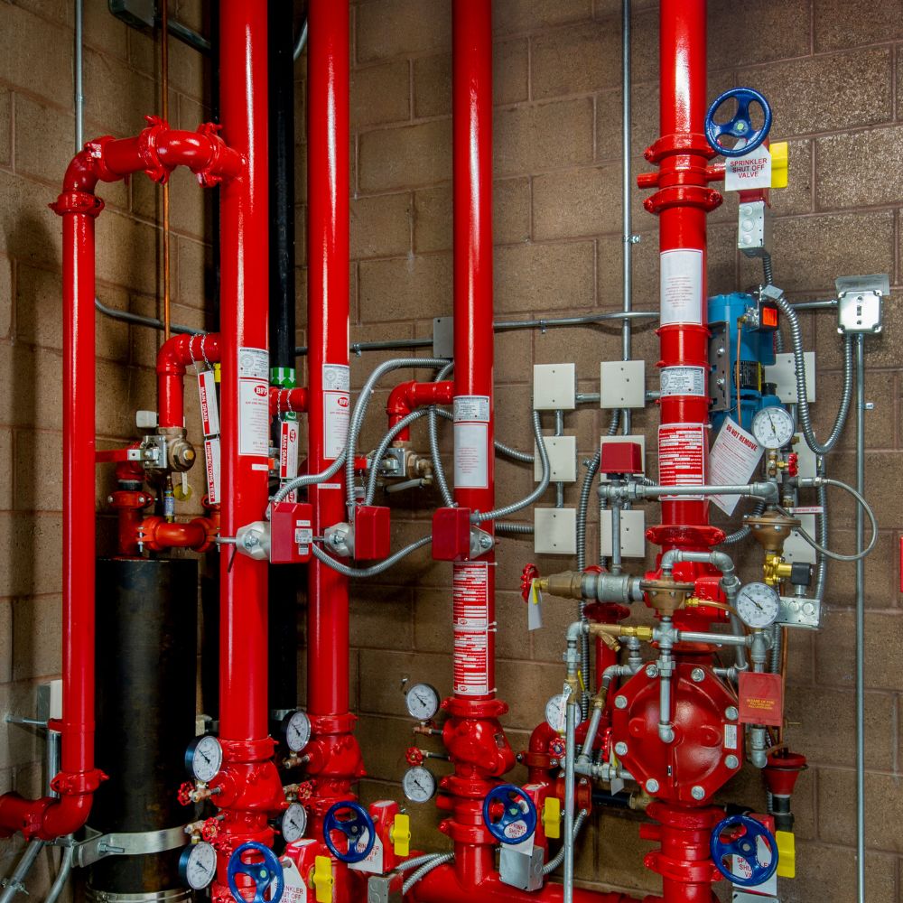 Photo of hydrant tower fire fighting system protection