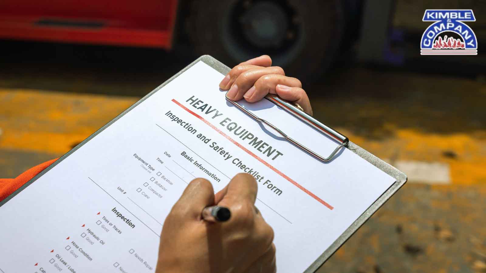 Fire Safety Risks for Commercial Buildings – Inspector reviewing a fire safety checklist on a clipboard.